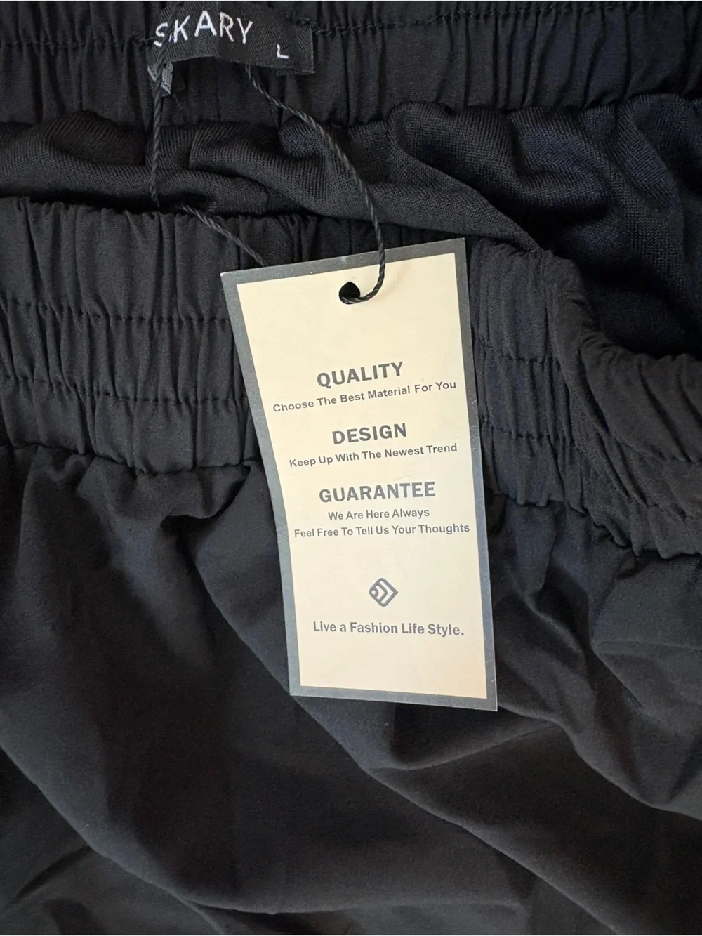 Huskary Black Tiered Maxi Skirt with Pockets and Elastic Waistband Size Large